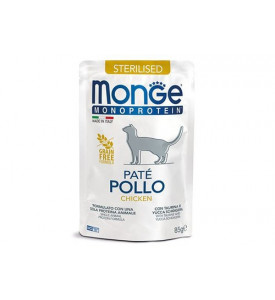 Monge, Cat Monoprotein Pouch, влаж. корм д/стерил.кошек (курица)